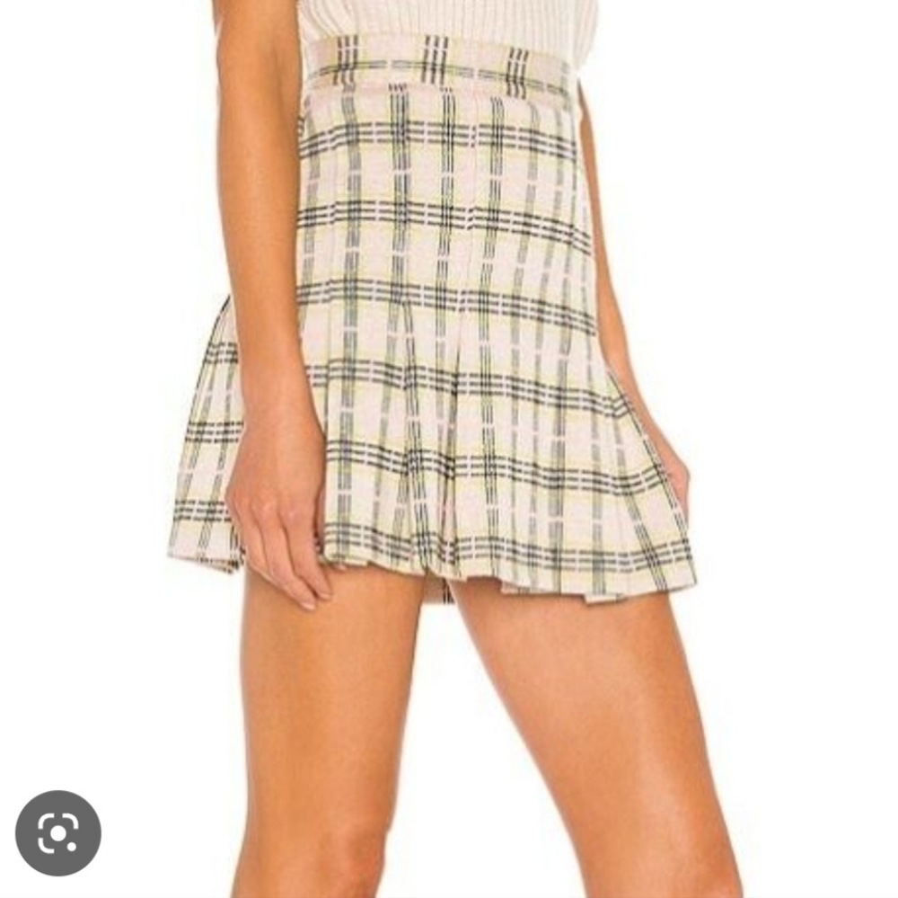 Free People Plaid Mini Skirt size 12